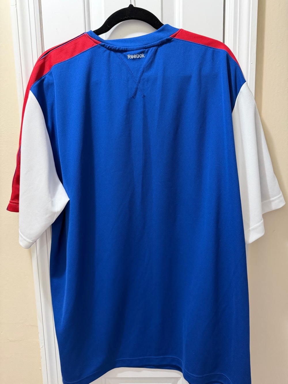 NY Giants Reebok NFL Team Apparel Royal Blue Tee with Red & White Logo - Picture 3 of 6